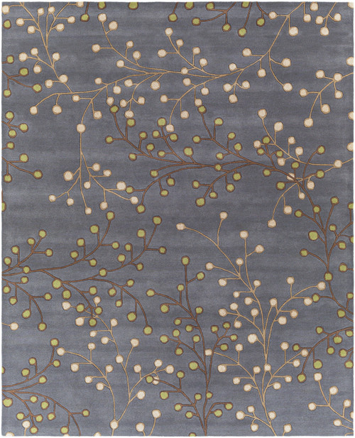 7.5' x 9.5' Gray and Tan Brown Hand Tufted Wool Area Throw Rug - IMAGE 1