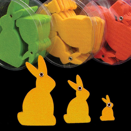 Club Pack of 144 Yellow Fuzzy Easter Bunnies 3" - IMAGE 1