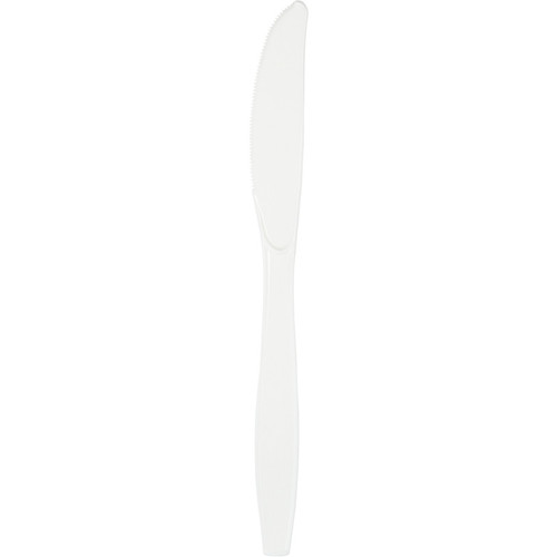 Club Pack of 288 White Reusable Party Knives 7.5" - IMAGE 1