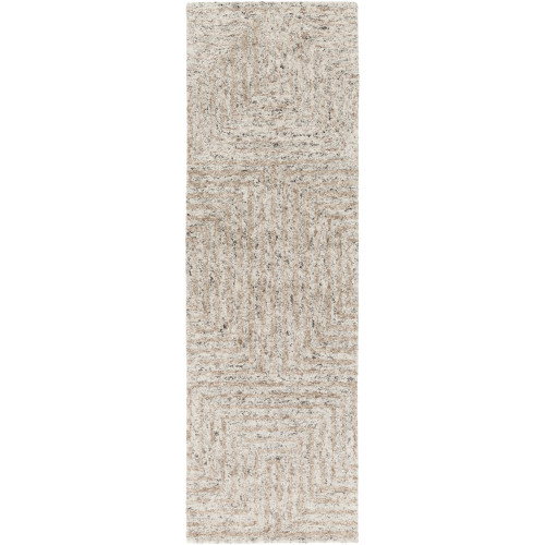 2.5' x 8' Diamond in the Rough Sandy Brown and Light Gray Area Throw Rug Runner - IMAGE 1
