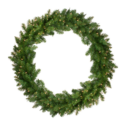 Pre-Lit Eastern Pine Artificial Christmas Wreath - 48" - Clear Lights - IMAGE 1