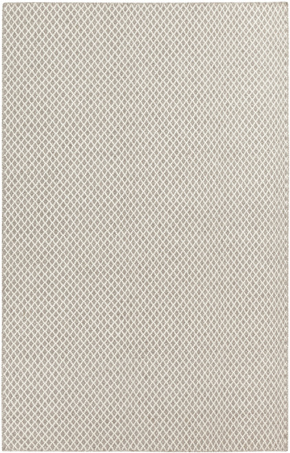 3.25' x 5.25' Ivory and Taupe Brown Hand Woven Wool Area Throw Rug - IMAGE 1