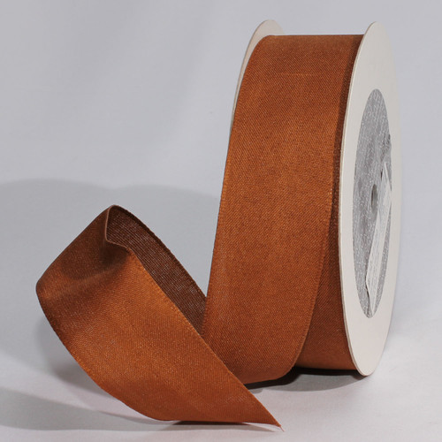 Brown Solid Taffeta Wired Craft Ribbon 1.5" x 100 Yards - IMAGE 1
