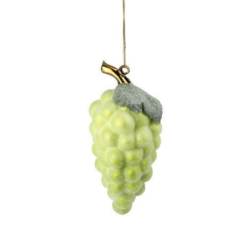 9" Gold and Green Cluster Grapes Christmas Ornament - IMAGE 1