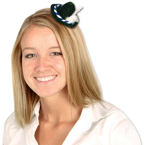 Club Pack of 12 Green Alpine Hair Clip Oktoberfest Party Favor Costume Accessories - IMAGE 1