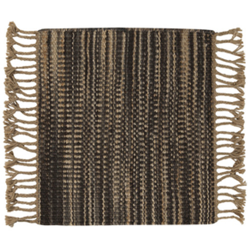2' x 3' Vintage Style Mocha Brown and Beige Reversible Hand Woven Jute Area Throw Rug - IMAGE 1