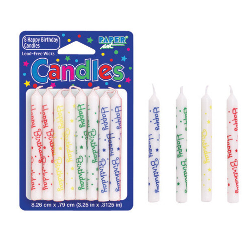 Spiral Happy Birthday Party Candles - 3.5" - Club Pack of 48 - IMAGE 1