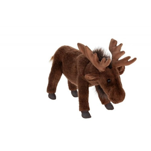 Set of 3 Lifelike Handcrafted Extra Soft Plush Moose Stuffed Animals 11.75'' - IMAGE 1