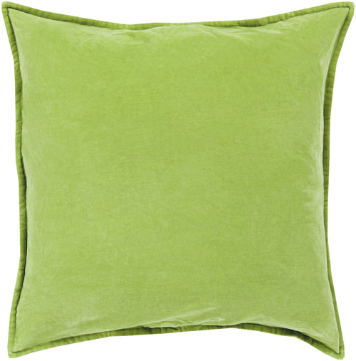22" Green Contemporary Square Decorative Throw Pillow – Down Filler - IMAGE 1