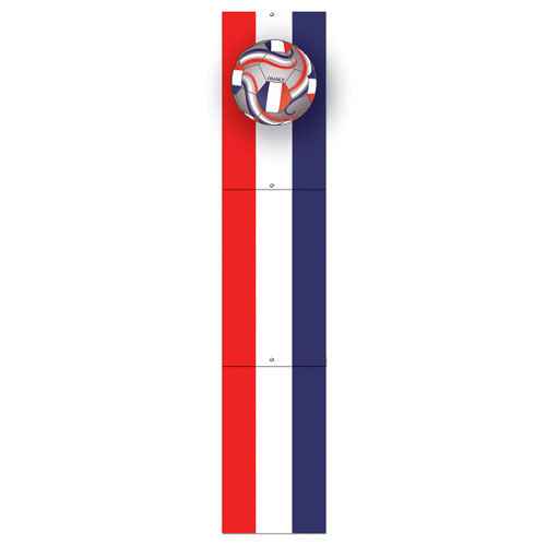 Club Pack of 12 Red, White and Blue "France" Soccer Themed Jointed Pull-Down Cutout Decorations 5' - IMAGE 1