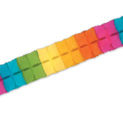 Tissue Paper Leaf Garland - 12' - Multicolor - Pack of 24 - IMAGE 1