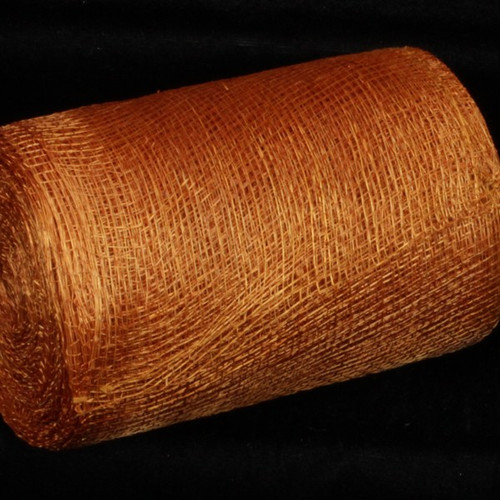Antique Gold Sinamay Abaca Fiber Craft Ribbon 5" x 32 Yards - IMAGE 1