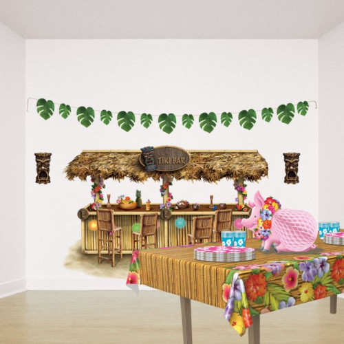 Club Pack of 12 Pink and Blue Tropical Themed Honeycomb Luau Pig Centerpiece Party Decorations 12" - IMAGE 1