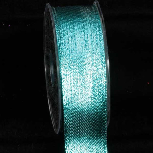 Shimmering Turquoise Blue Contemporary Wired Craft Ribbon 1.5" x 108 Yards - IMAGE 1