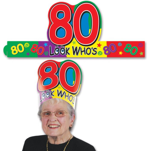 Unisex Adjustable Look Who's 100 Adult Costume Party Headband - One Size- Multi-Color - Pack of 24 - IMAGE 1