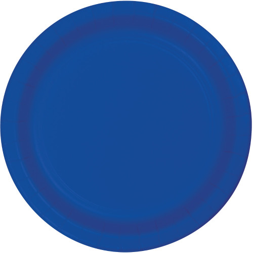 Disposable Round Luncheon Party Paper Plates - 7" - Cobalt Blue - Club Pack of 240 - IMAGE 1