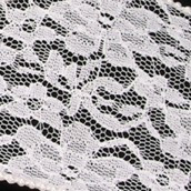 White Pearled Wire Edge Lace Craft Ribbon 4" x 20 Yards - IMAGE 1