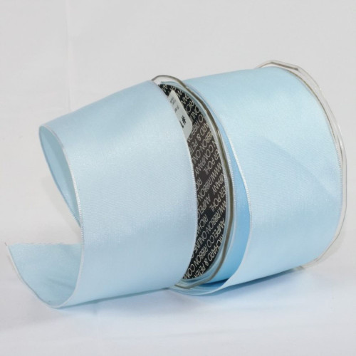 Sky Blue Solid Wired Craft Ribbon 2.5" x 27 Yards - IMAGE 1