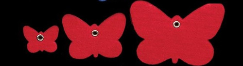 Red Colored Felt Butterflies Christmas Special Assortment 8" - IMAGE 1