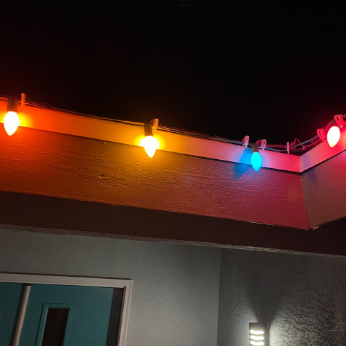 Set of 25 Opaque Vibrant Multi-Color C9 Christmas Light Set, 24ft Green Wire - IMAGE 1
