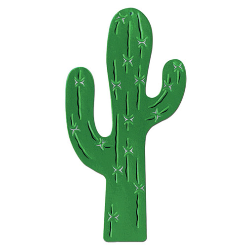 Club Pack of 24 Green Wild West Cactus Silhouette Cutout Party Decorations 17" - IMAGE 1