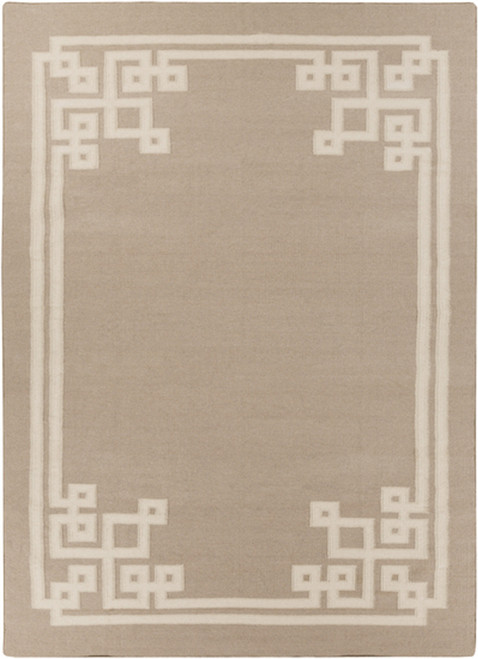 8' x 11' Cedar Brown and Beige Hand Woven Area Throw Rug - IMAGE 1