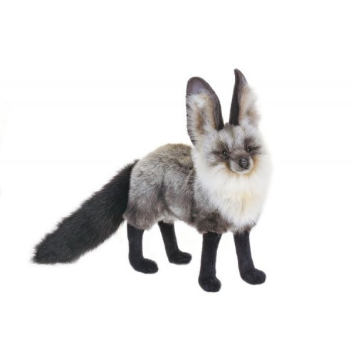 Handcrafted Plush Fox Stuffed Animals - 16.75" - Gray and White - Set of 2 - IMAGE 1