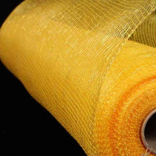 Yellow and Gold Decorating Mesh Craft Ribbon 21" x 60 Yards - IMAGE 1