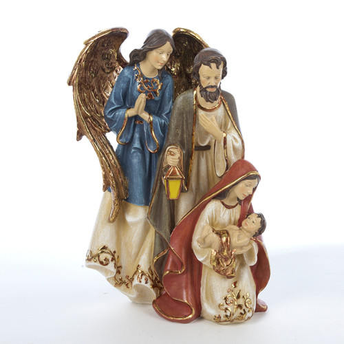 12.25" Holy Family Joseph and Angel Christmas Tabletop Decor - IMAGE 1