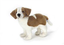 13" Life-Like Handcrafted Extra Soft Plush St. Bernard Stuffed Domestic Animal - IMAGE 1