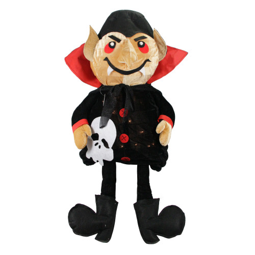 Lighted Count Dracula Vampire Halloween Plush Figure - 35" - Black and Red - IMAGE 1