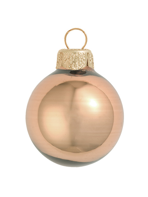 2ct Brown Shiny Finish Glass Christmas Ball Ornaments 6" (150mm) - IMAGE 1
