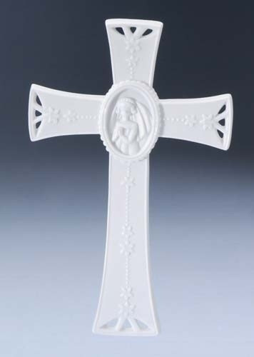 Set of 6 Guardian Angel Collection First Communion Girl Wall Crosses - IMAGE 1