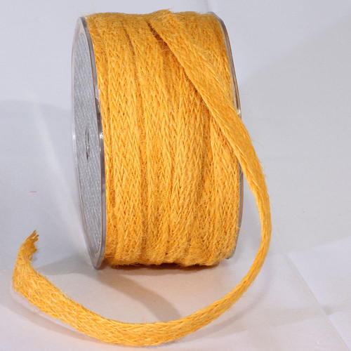 Set of 4 Yellow Braid Woven Edge Craft Ribbons 0.5" x 80 Yards - IMAGE 1