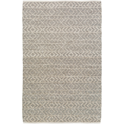 2' x 3' Tribal Pattern Black and Gray Hand Woven Area Throw Rug - IMAGE 1