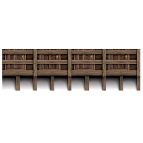 Pack of 6 Brown Balcony Border Western Backdrop Wall Decors 30' - IMAGE 1