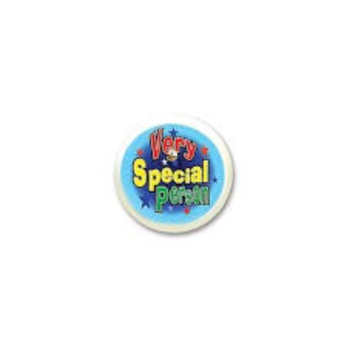 Very Special Person Button Blinking Party Favors - 2"- Blue - Set of 6 - IMAGE 1