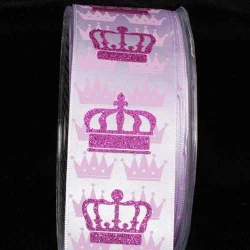 Purple Crown Wired Craft Ribbon 1.5" x 27 Yards - IMAGE 1