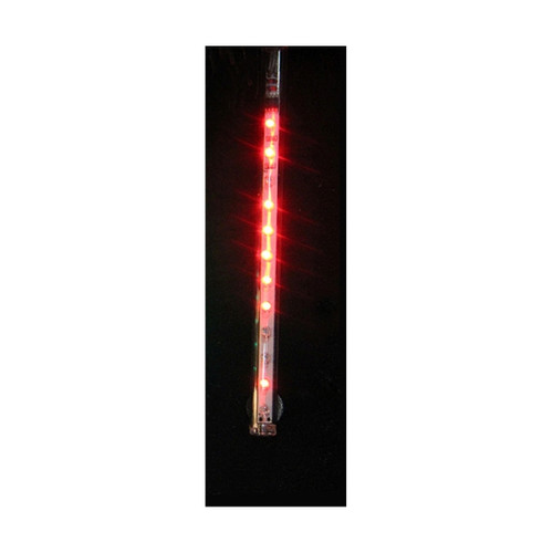 Clear LED Lighted Dripping Icicle Tube Christmas Decoration - 2ft Red light - IMAGE 1