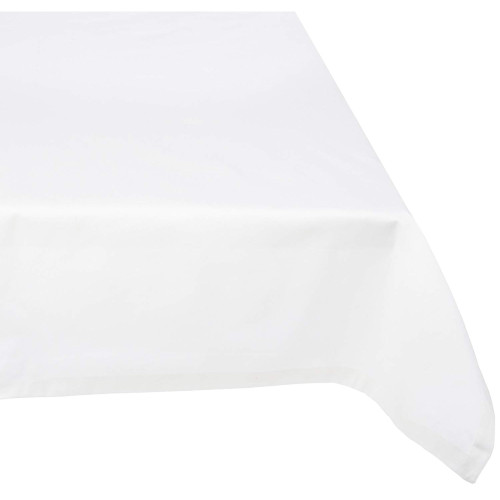 Rectangular Cotton Tablecloth - 84" - White - IMAGE 1