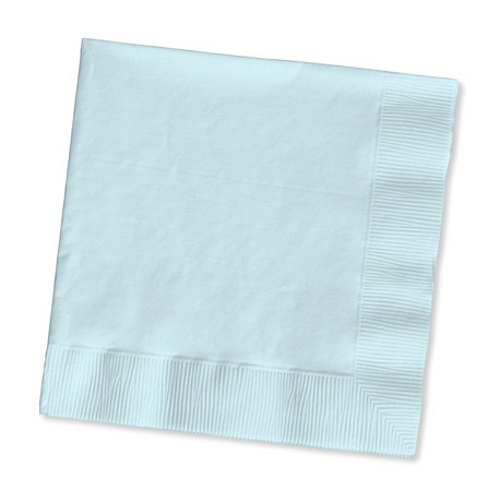 Club Pack of 240 Pastel Blue 2-Ply Disposable Beverage Napkins 5" - IMAGE 1