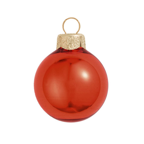 12ct Henna Shiny Finish Glass Christmas Ball Ornaments 2.75" (70mm) - IMAGE 1