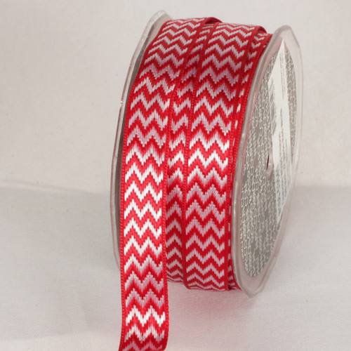 Red Cherry Ivory Print Wired Ribbon 0.25" x 54 yards - IMAGE 1