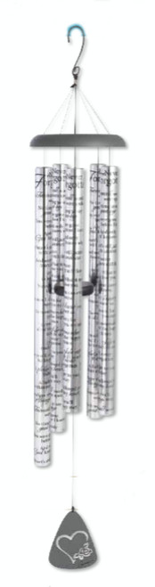 55” Clear Sonnet Sounds “Never Forgotten” Inspirational Outdoor Patio Garden Wind Chimes - IMAGE 1