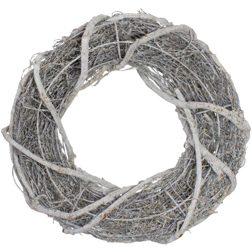 13.5" Rustic White Twig Artificial Christmas Wreath - Unlit - IMAGE 1