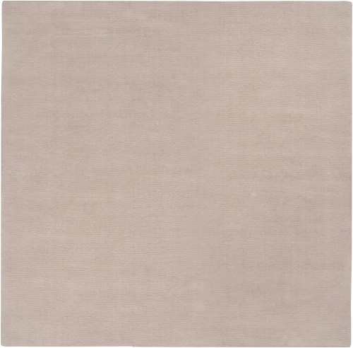 9.75' x 9.75' Beige Hand-Loomed Wool Square Area Throw Rug - IMAGE 1