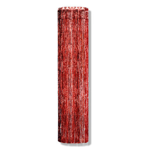 Pack of 6 Metallic Red Gleam N Column Hanging Party Decors 8' - IMAGE 1