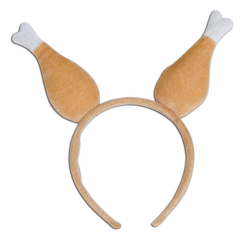 Club Pack of 12 Brown and White Drumstick Boppers Headbands Party Favors - One Size - IMAGE 1