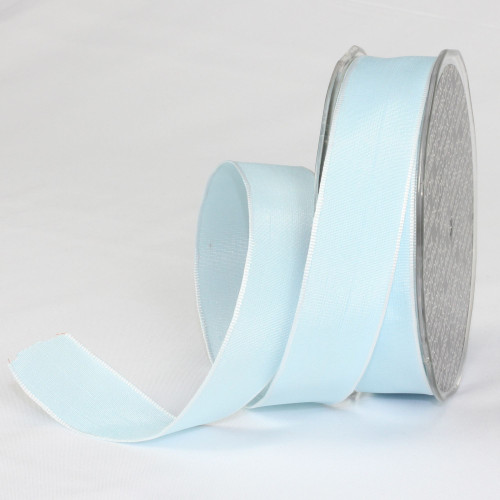 Soft Blue French Wired Craft Ribbon 1" x 54 Yards - IMAGE 1