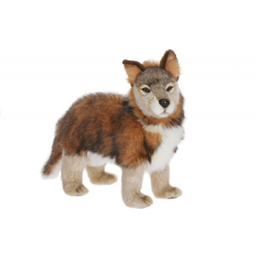 Pack of 2 Life-Like Handcrafted Extra Soft Plush Standing Wolf Cub Stuffed Animals 17.25" - IMAGE 1